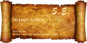 Spiegl Endre névjegykártya